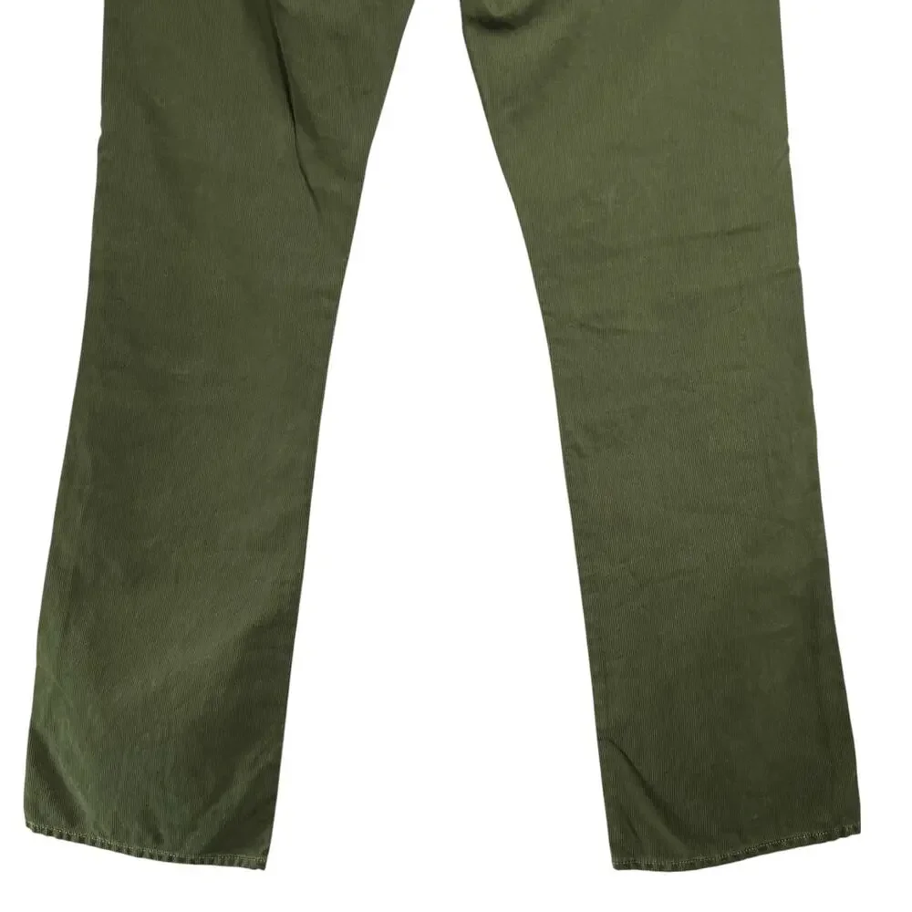 Polo Ralph Lauren PRL 750 Green Corduroy Bootcut Button Jeans 34x32 NWT